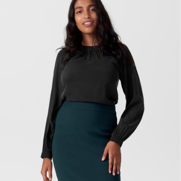 Universal Standard Patricia Black Blouse XL NWT - Picture 5 of 6